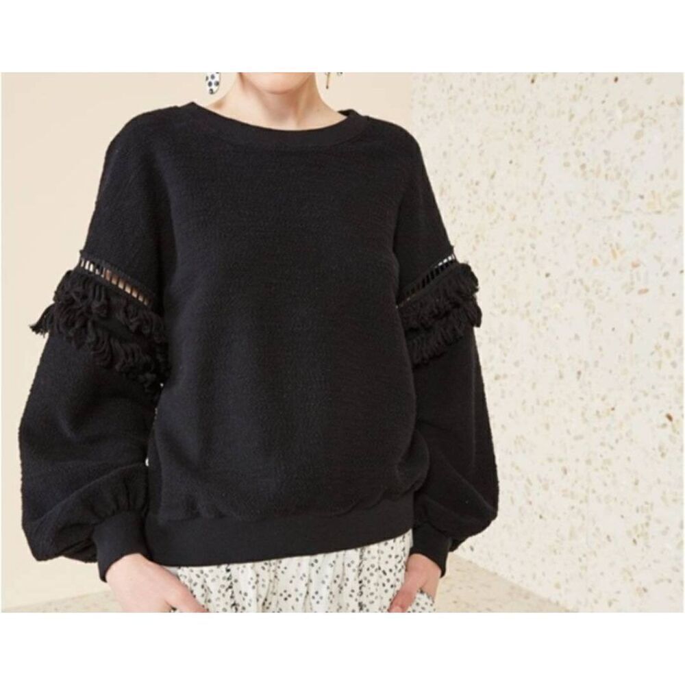 Ulla Johnson Zarina Sweater In Noir sz P